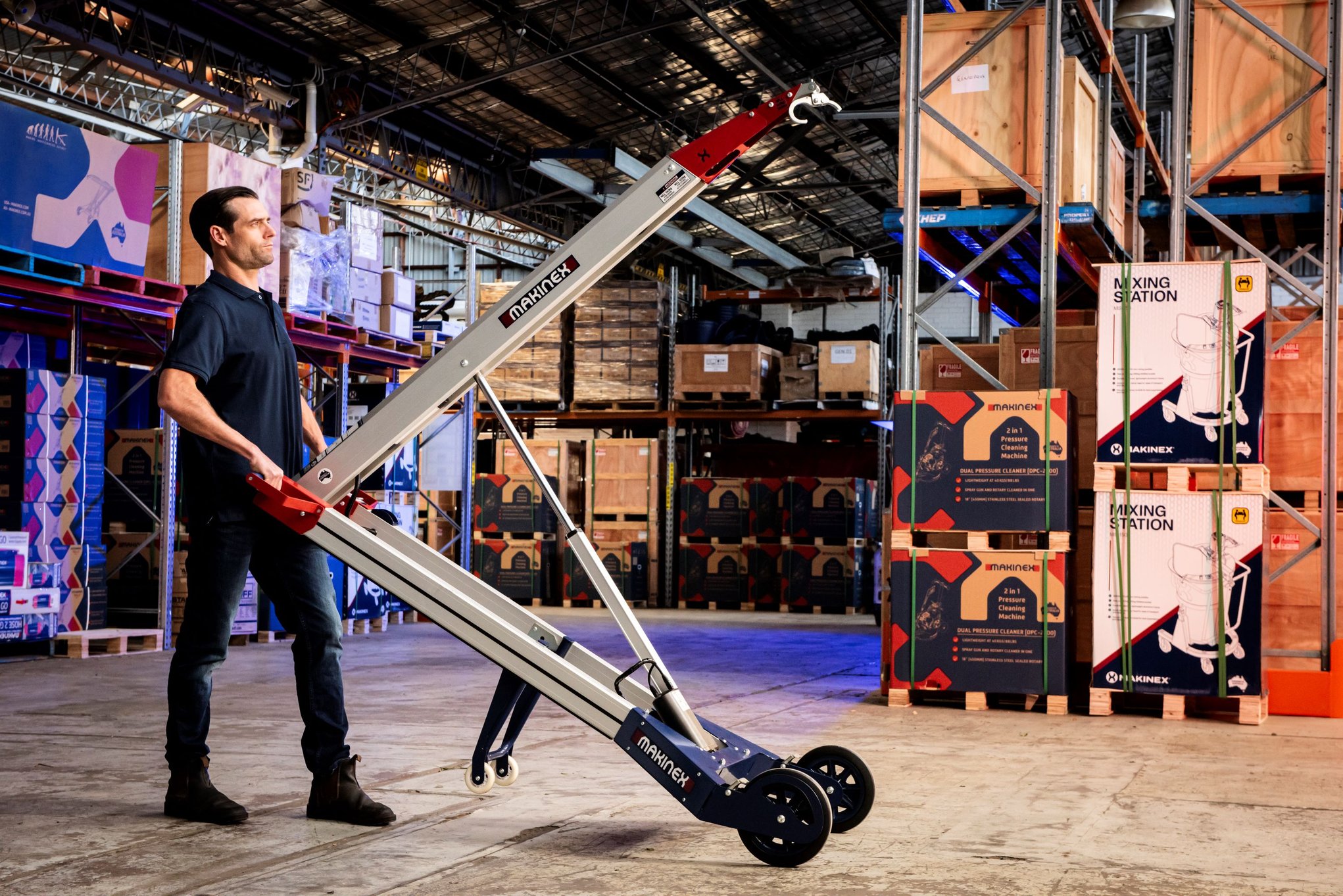 Makinex's Powered Hand Truck's (PHT) Exceptional Lifting Range and ...